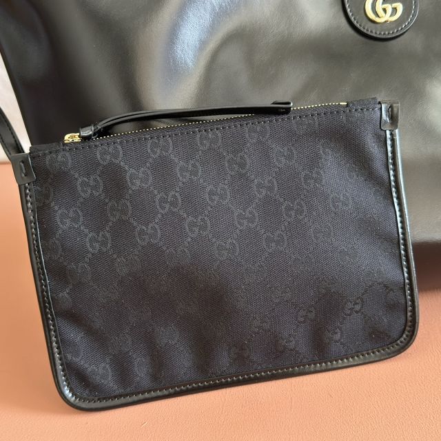 GG original soft calfskin giglio large tote bag 853971 black