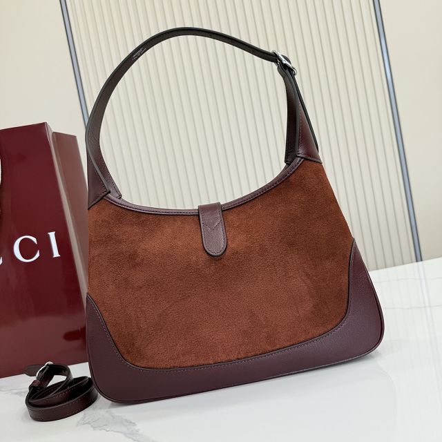 GG original suede jackie 1961 medium shoulder bag 863136 brown