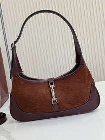 GG original suede  jackie 1961 slim medium shoulder bag 863137 brown