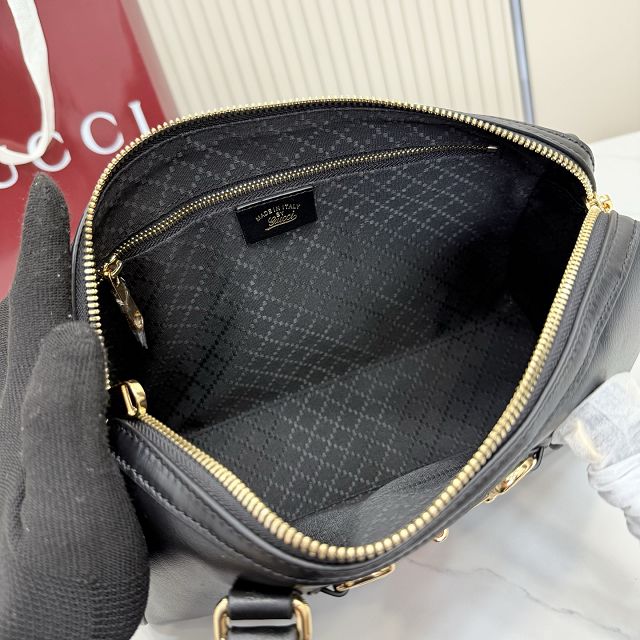 GG original calfskin borsetto medium boston bag 866732 black