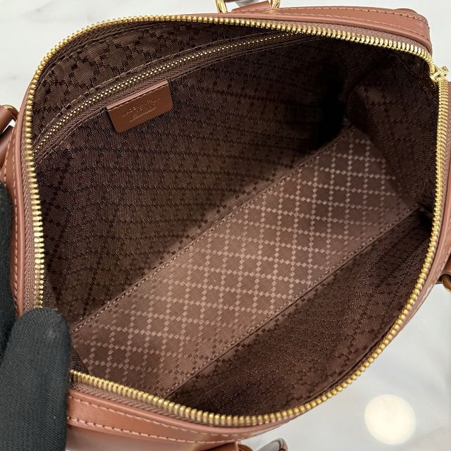 GG original calfskin borsetto medium boston bag 866732 brown