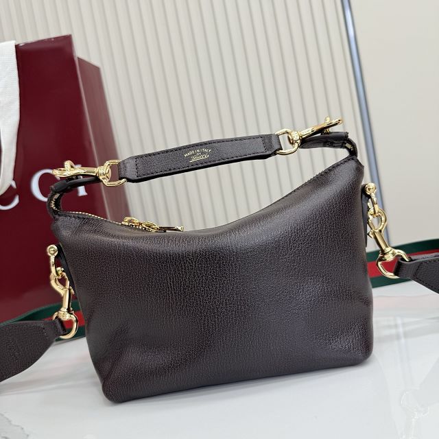 GG original calfskin brera small crossbody bag 871595 dark brown