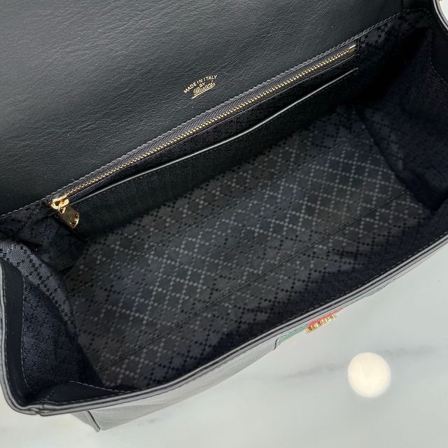GG original calfskin paparazzo medium top handle bag 875018 black