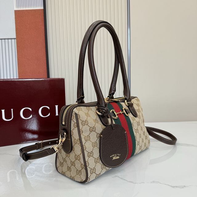 GG original canvas borsetto medium boston bag 866732 brown