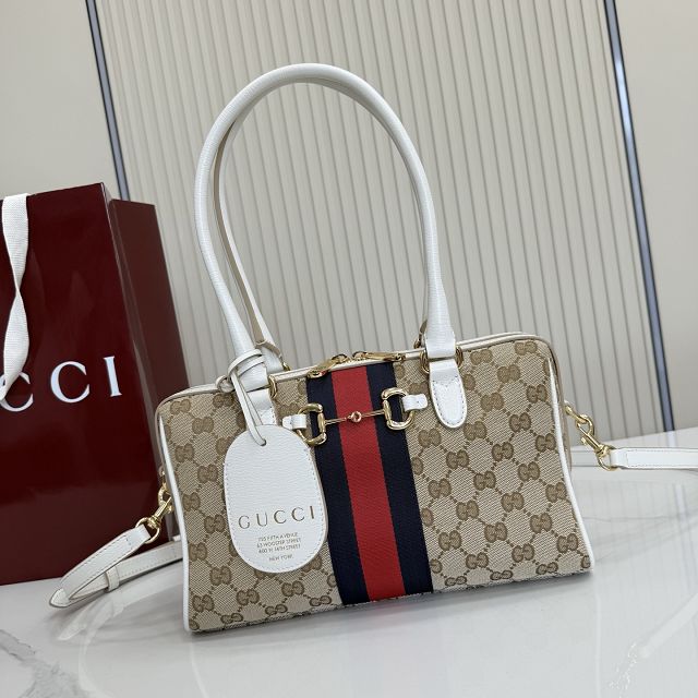 GG original canvas borsetto medium boston bag 866732 white