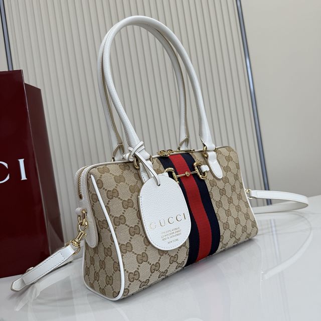 GG original canvas borsetto medium boston bag 866732 white