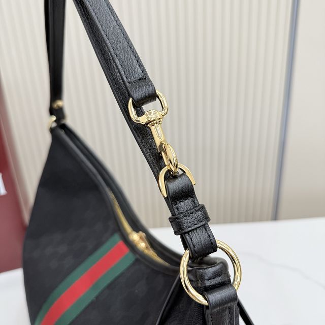 GG original canvas large shoulder bag A008NS black