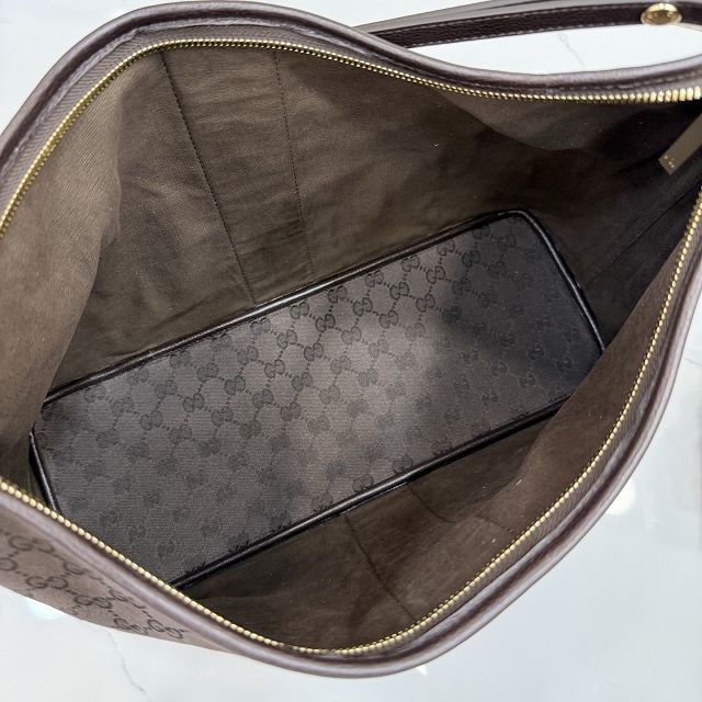 GG original canvas large shoulder bag A008NS dark coffee