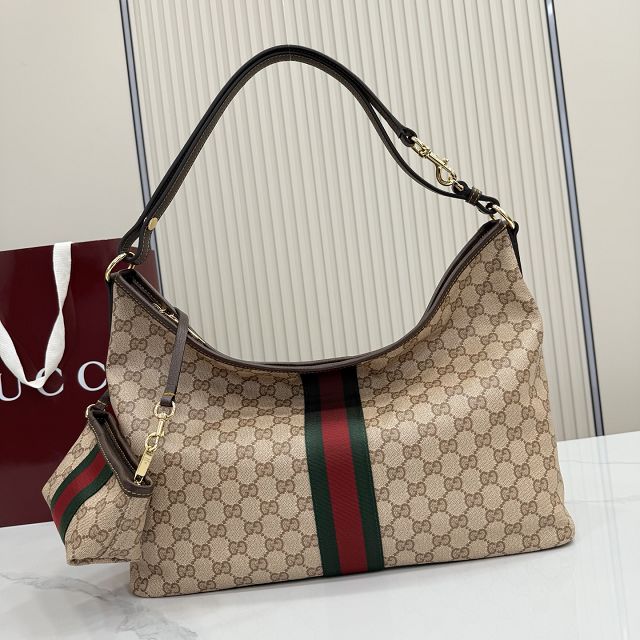 GG original canvas large shoulder bag A008NS sand