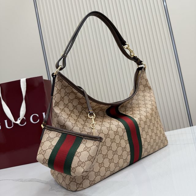 GG original canvas large shoulder bag A008NS sand