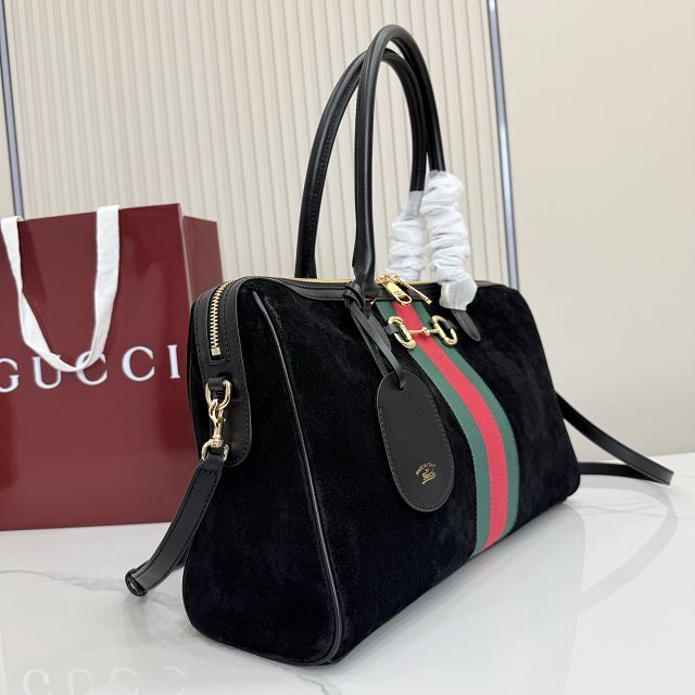 GG original suede borsetto large boston bag 866734 black