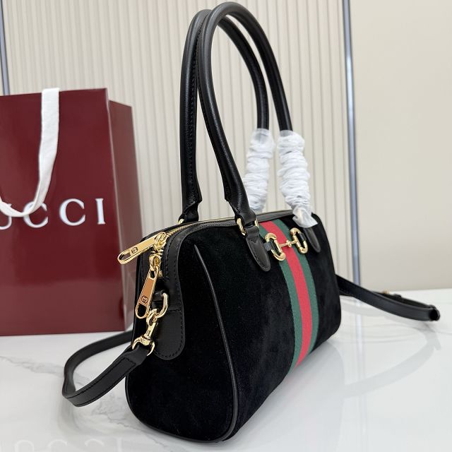 GG original suede borsetto medium boston bag 866732 black