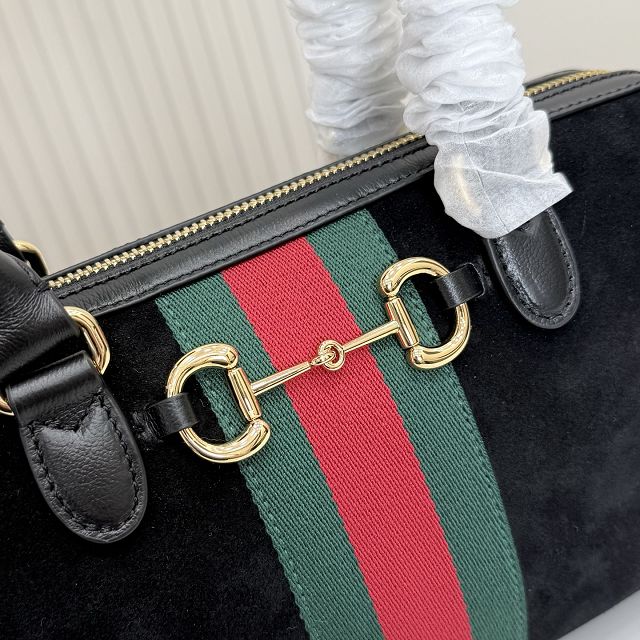 GG original suede borsetto medium boston bag 866732 black