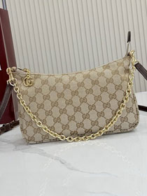 GG original canvas lady lunetta chain small shoulder bag A0034B sand