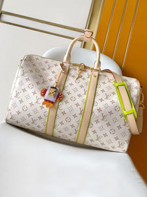 Louis vuitton monogram canvas keepall 45 M29674 white