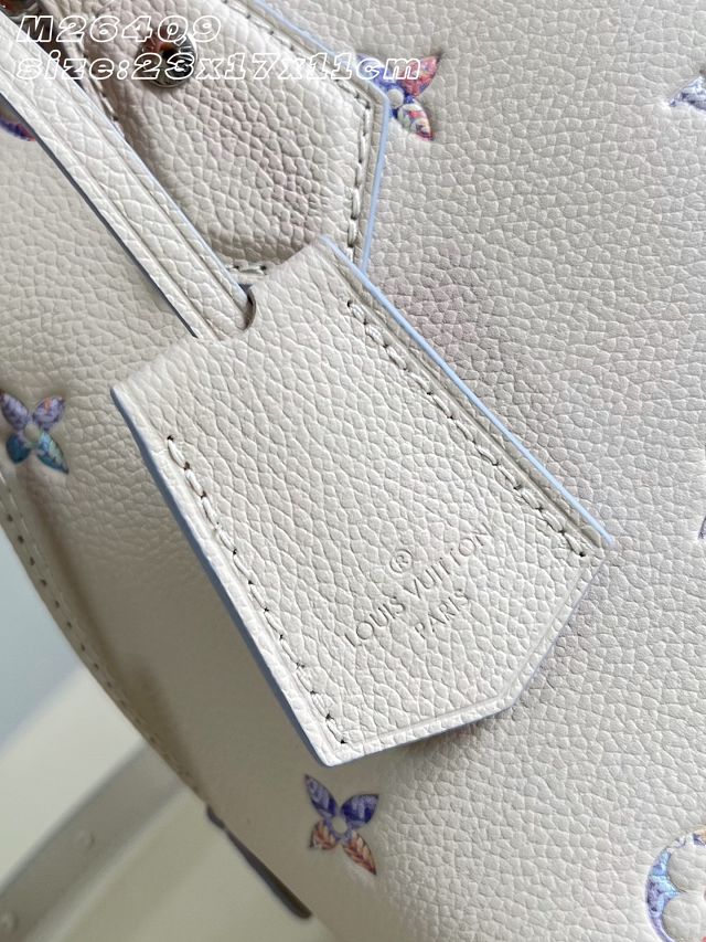 Louis vuitton original calfskin alma BB handbag M2A086 white&purple