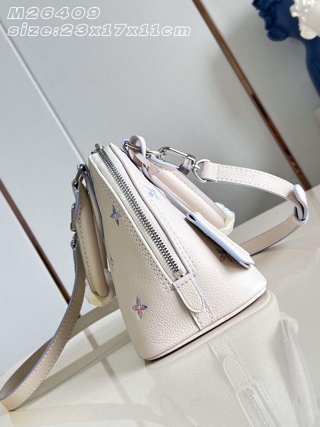 Louis vuitton original calfskin alma BB handbag M2A086 white&purple