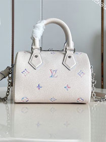 Louis vuitton original calfskin speedy 20 M2A099 white&purple