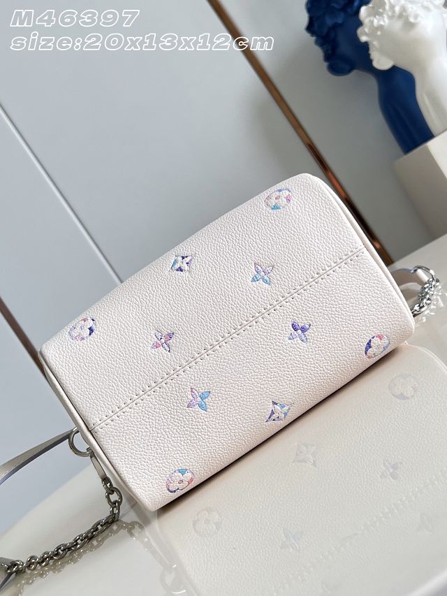 Louis vuitton original calfskin speedy 20 M2A099 white&purple