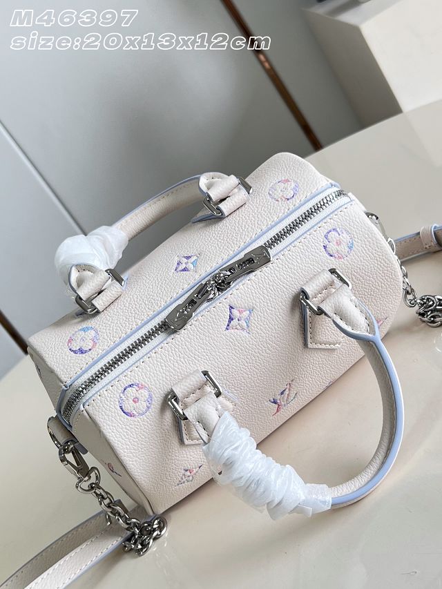 Louis vuitton original calfskin speedy 20 M2A099 white&purple