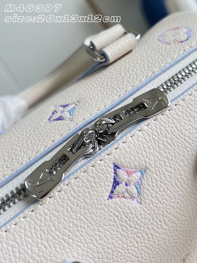 Louis vuitton original calfskin speedy 20 M2A099 white&purple