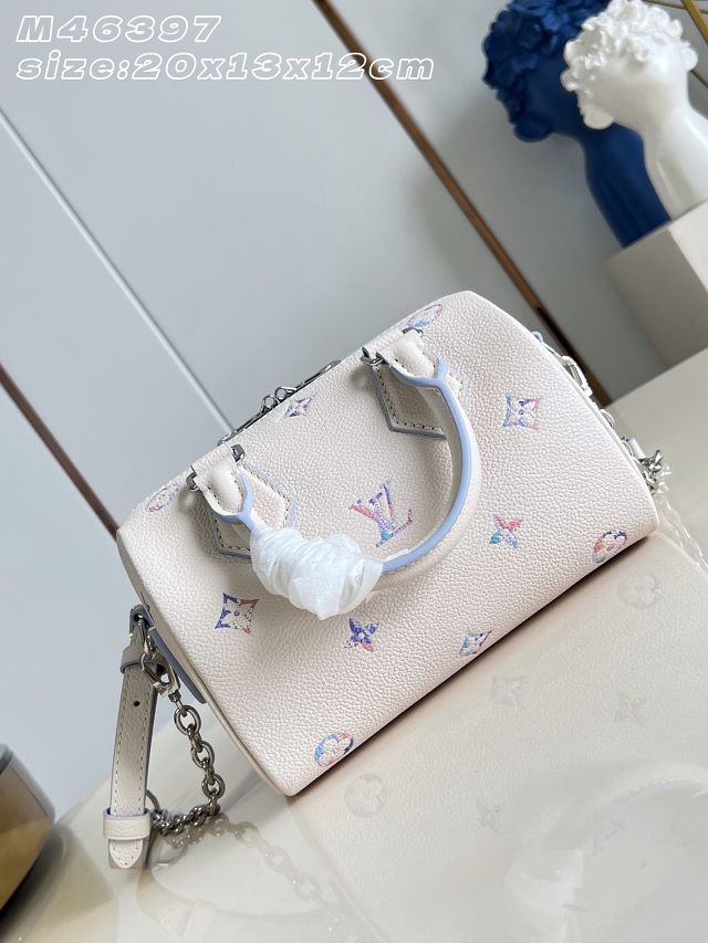 Louis vuitton original calfskin speedy 20 M2A099 white&purple