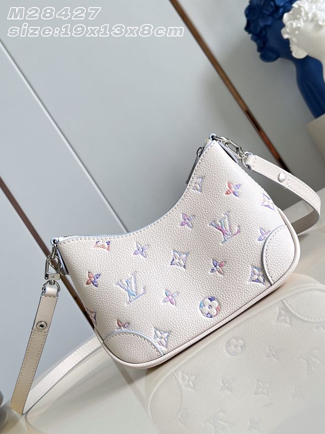 Louis vuitton original calfskin nano boulogne bag M29779 white&purple