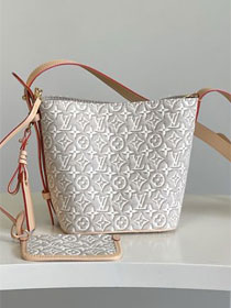 Louis vuitton original monogram embleme all in BB handbag M2A377 peuplier beige