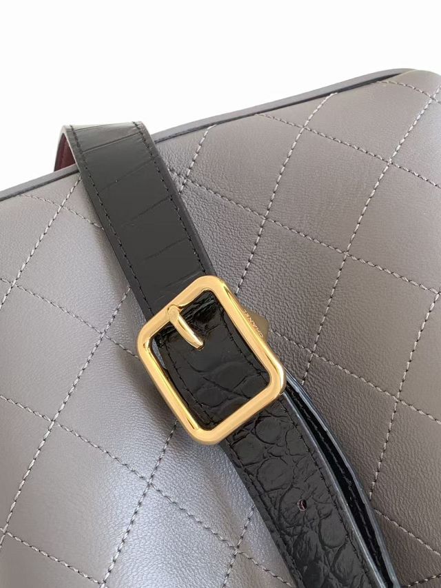 CC calfskin mini bucket bag AS6537 grey