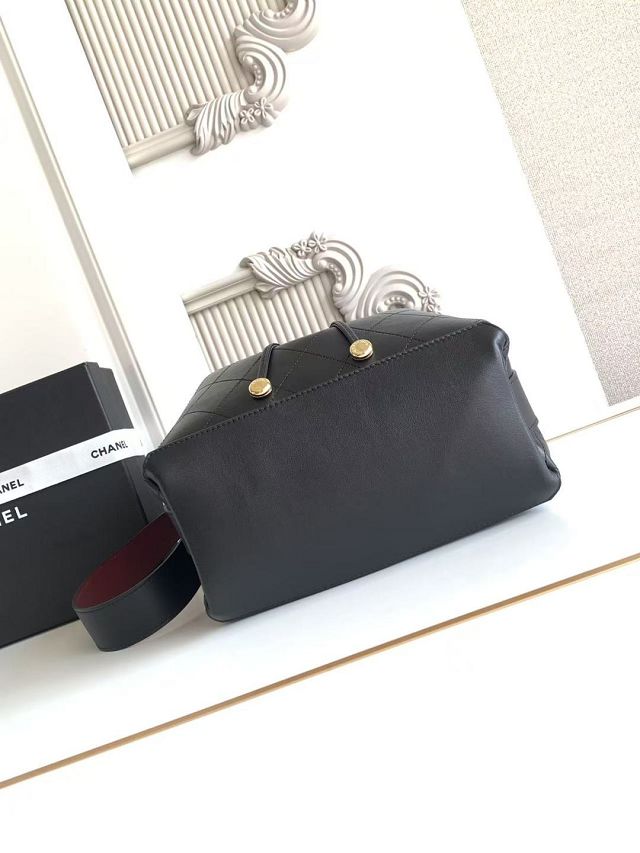 CC calfskin small bucket bag AS6584 black