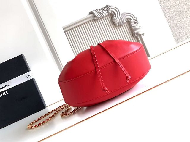 CC calfskin small hobo bag AS6617 red
