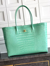 CC original crocodile calfskin medium tote bag AS6239 green