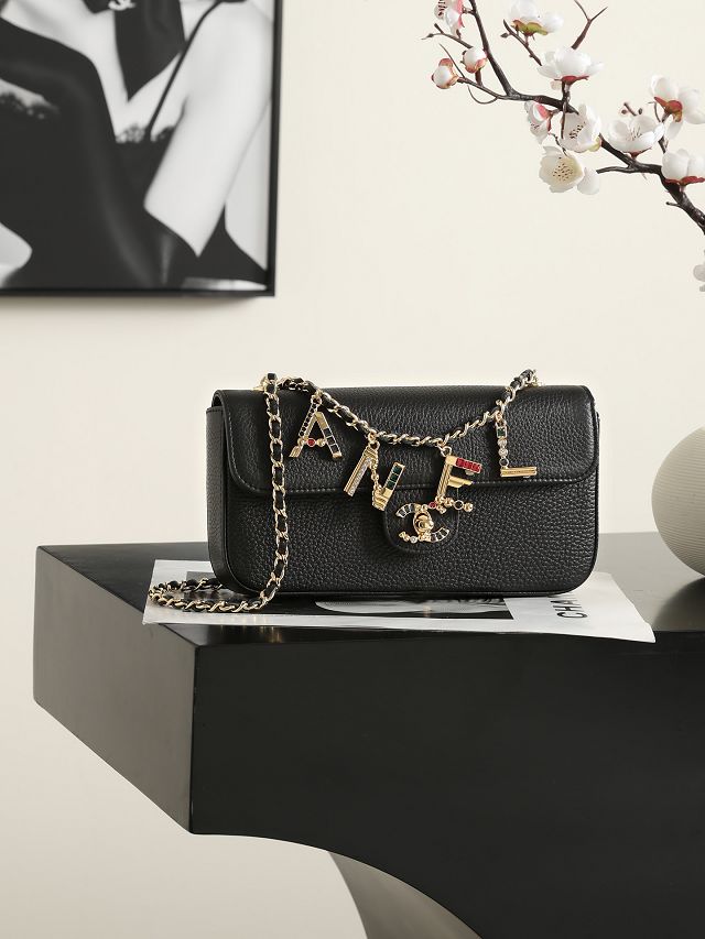 CC calfskin small flap bag AS6340