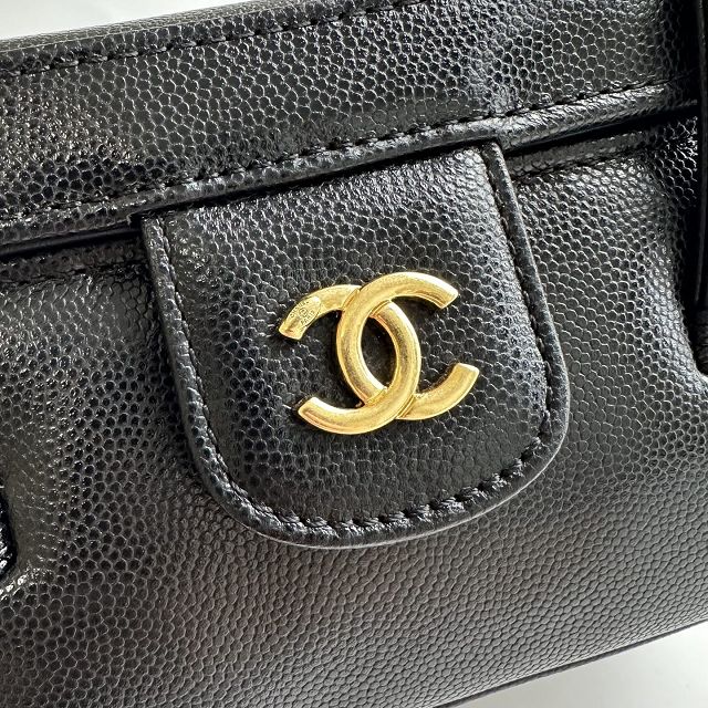 CC grained calfskin small vanity AP5067 black