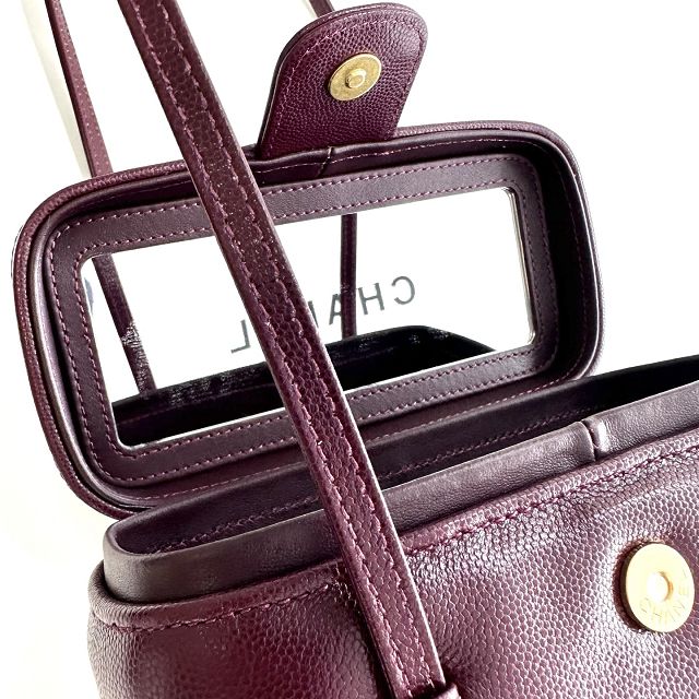 CC grained calfskin small vanity AP5067 bordeaux