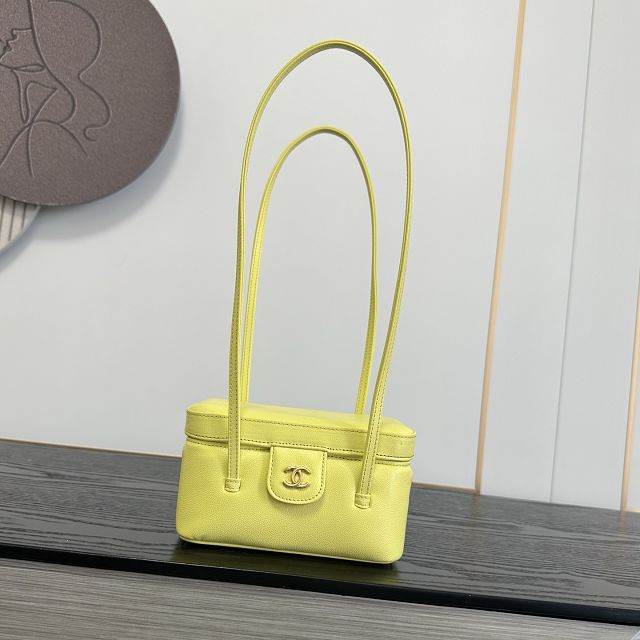 CC grained calfskin small vanity AP5067 yellow 