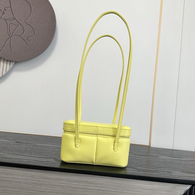 CC grained calfskin small vanity AP5067 yellow 