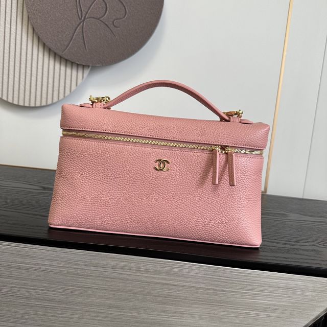 CC grained calfskin top handle flap bag AS6473 pink