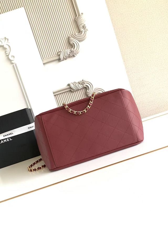 CC calfskin small shopping bag AS6200 wine 