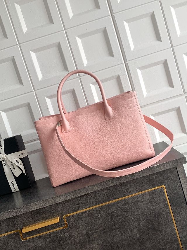 CC grained calfskin medium tote bag AS2157 pink