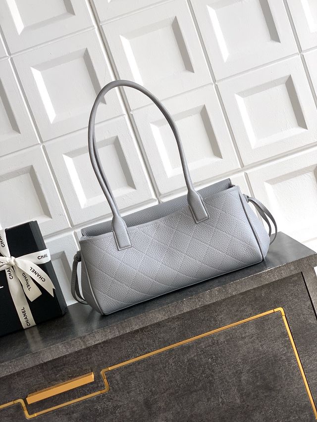 CC grained calfskin small shopping bag AS6288 grey