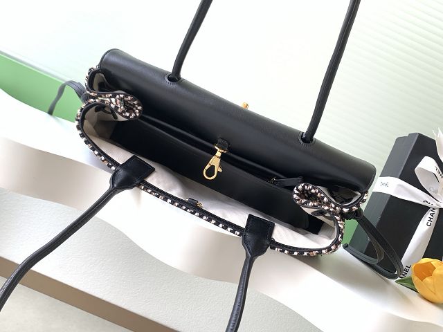 CC tweed small shopping bag AS6288 black