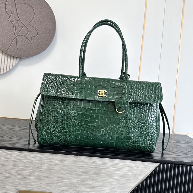 CC crocodile calfskin medium shopping bag AS6428 