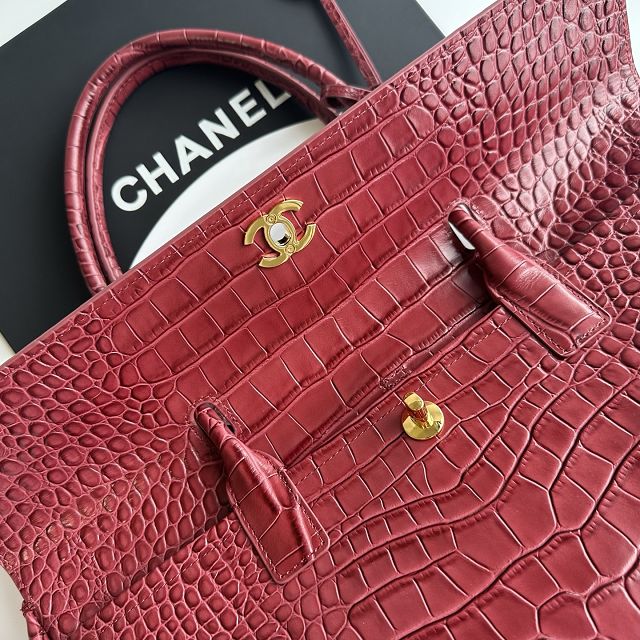 CC crocodile calfskin medium shopping bag AS6428 