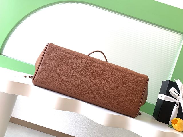 CC grained calfskin large shopping bag AS6289 brown