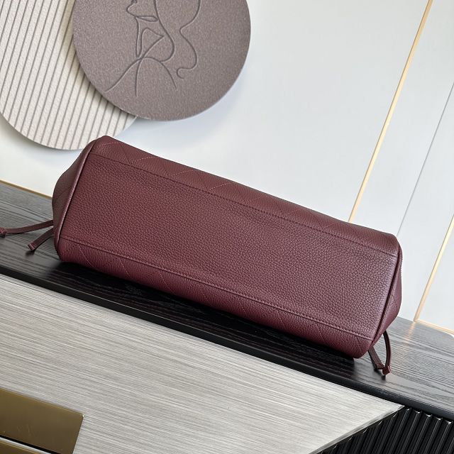 CC grained calfskin medium shopping bag AS6428 bordeaux