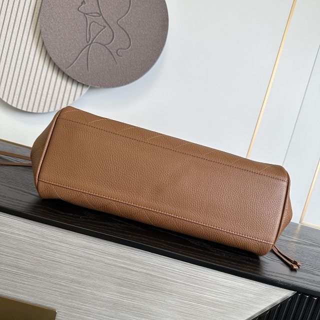 CC grained calfskin medium shopping bag AS6428 brown