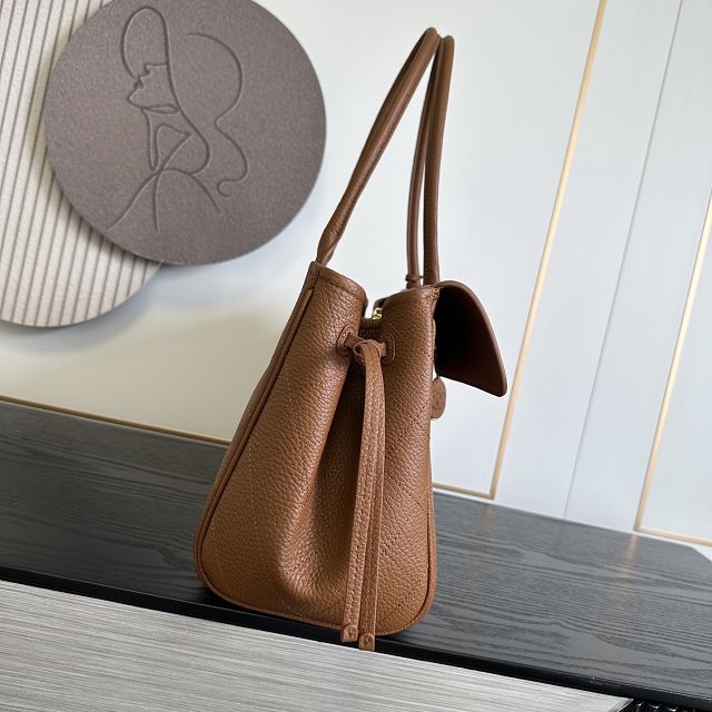 CC grained calfskin medium shopping bag AS6428 brown