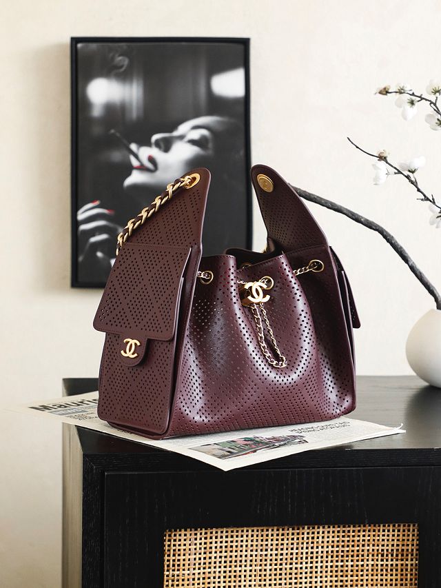 CC calfskin 25 small handbag AS5293 bordeaux