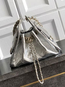 CC crinkle calfskin 25 mini handbag AS5631 silver